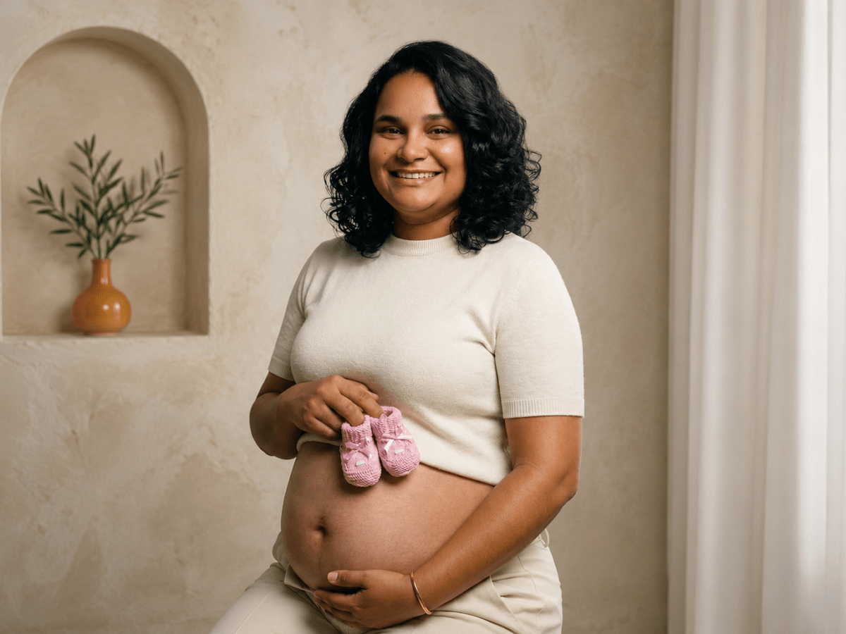 Após vencer o câncer de mama, Andréia vive a alegria de uma gravidez considerada impossível